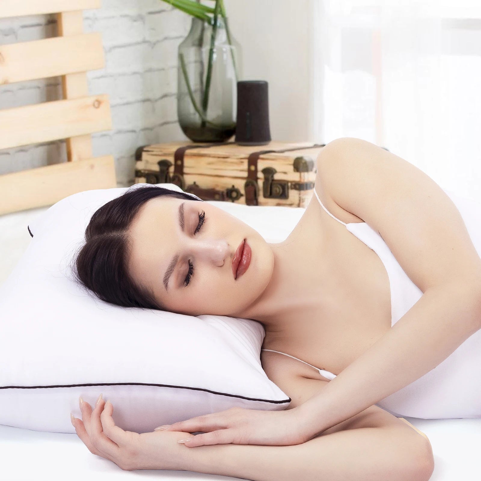 2pcs Hotel Quality Fluffy Pillow, Neck Support Sleep Pillow