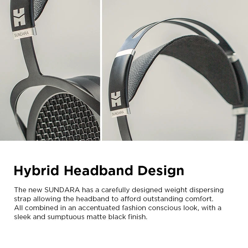 Over-Ear Full-Size Planar Magnetic Headphones (Black) with High Fidelity Design Metal Casing