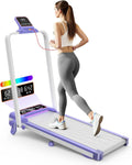 Folding Walking Pad /Dual Screen Display, 350lbs Capacity