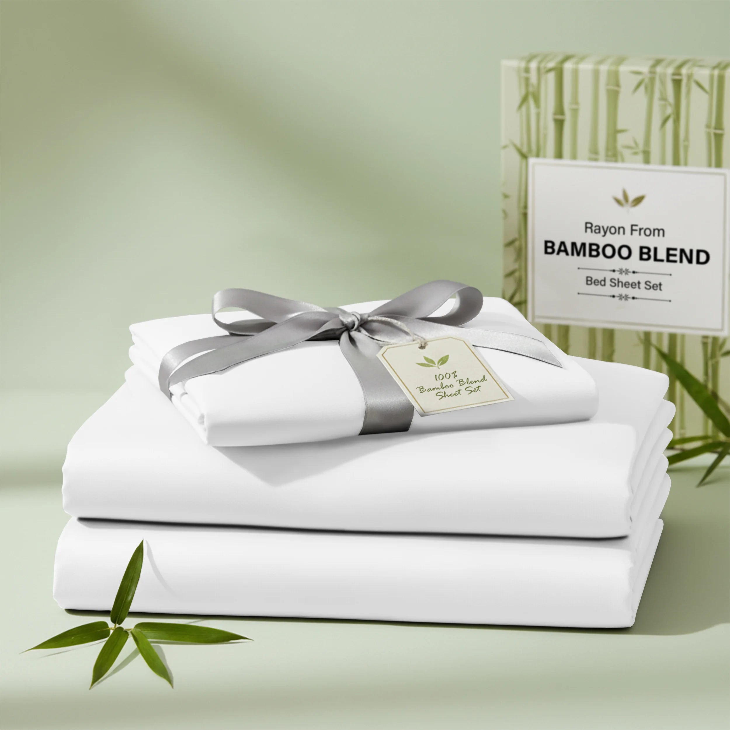 3/4 Pieces Bamboo Blend Sheet - Polyester & Bamboo Viscose Cooling Bed Sheets,