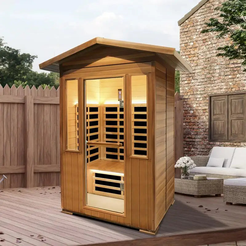 Outdoor Double Cedar Infrared Sauna Room