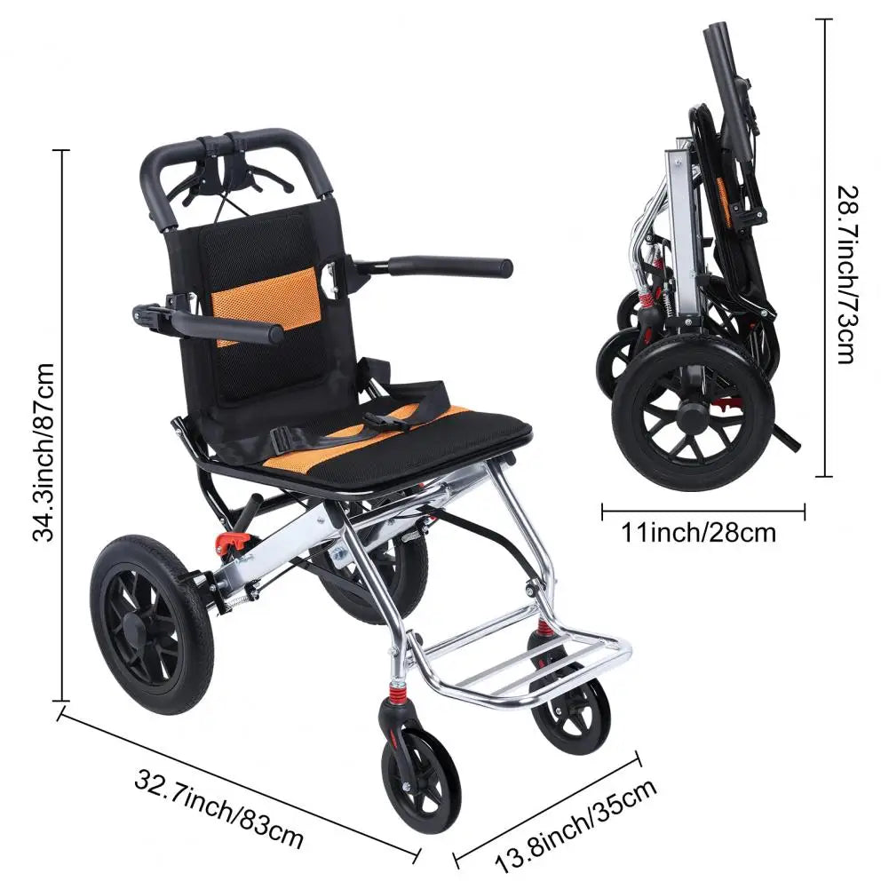 Wheelchair, Lightweight Foldable Transport chair