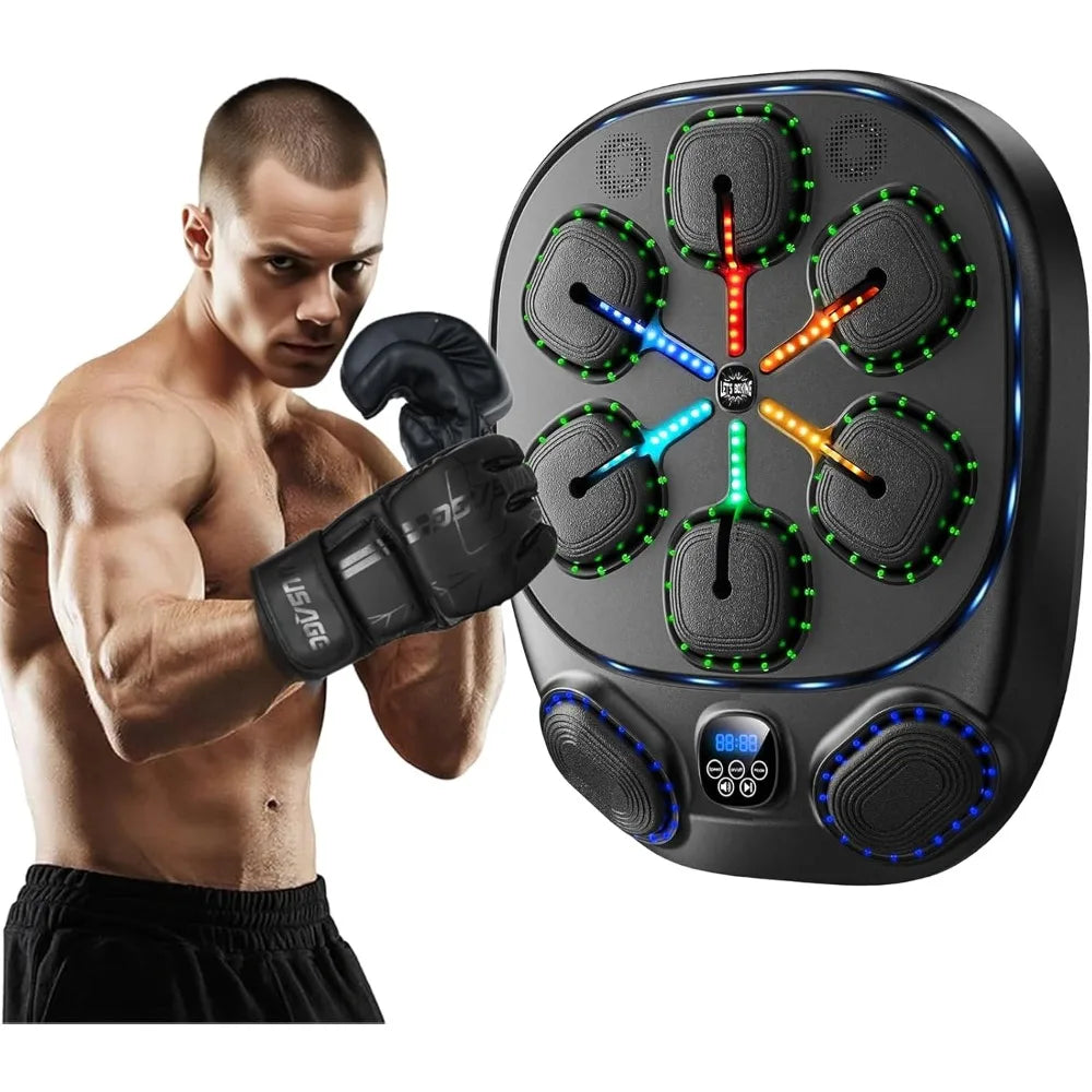 Music Boxing Machine with LED Lights & Bluetooth Speaker