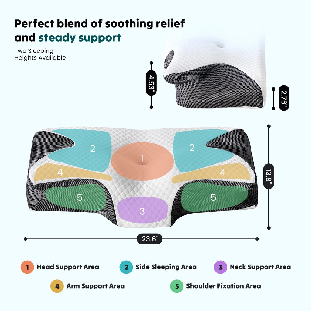 Ergonomic Cervical Neck Pillow Memory Foam