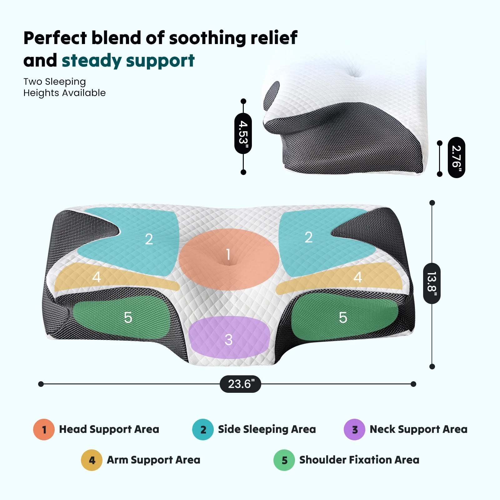 Ergonomic Cervical Neck Pillow Memory Foam