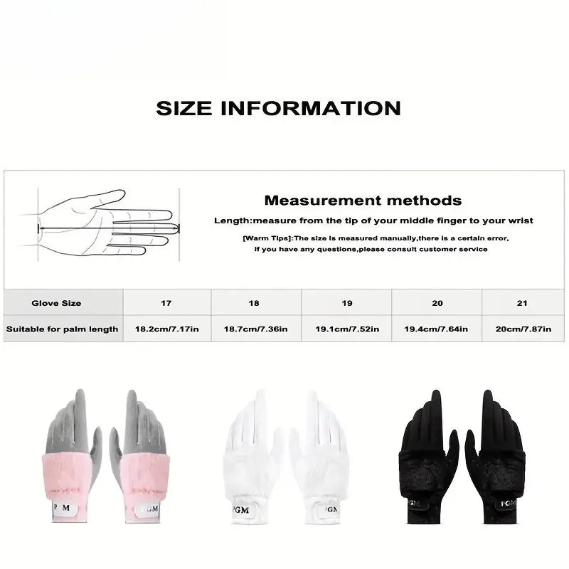 Golf Gloves Imitation Rabbit Fur Slip Design Suitable for Men & Women