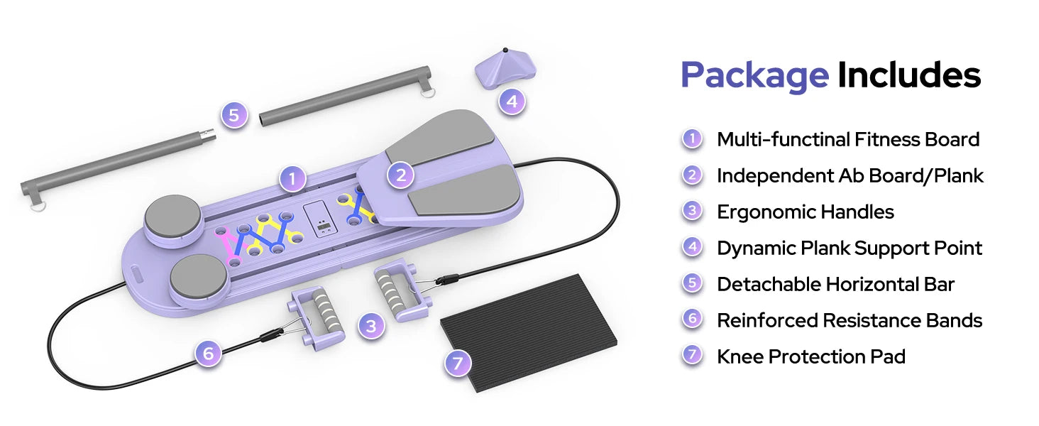 Foldable Pilates Reformer Set
