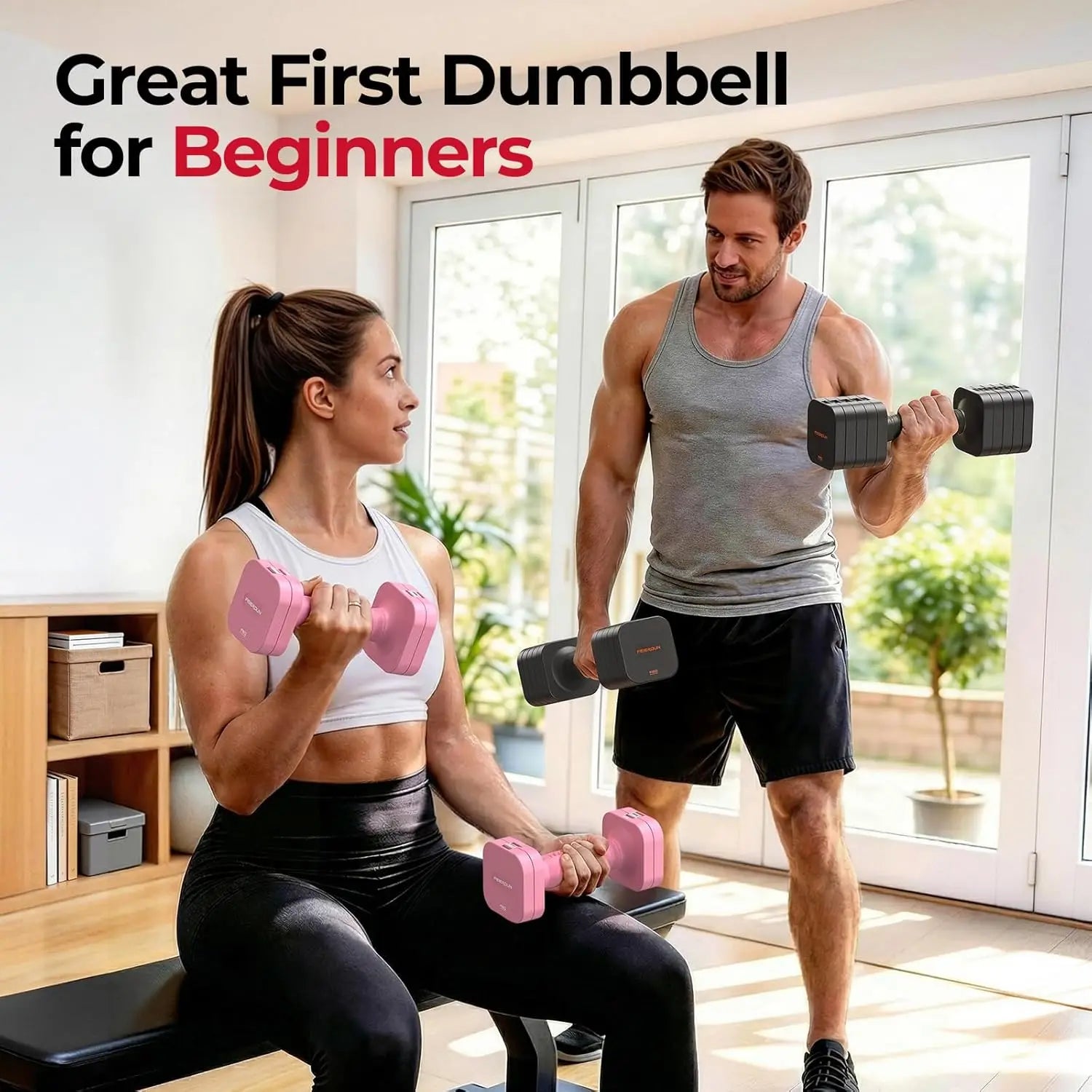 Adjustable Dumbbell Set of 2,