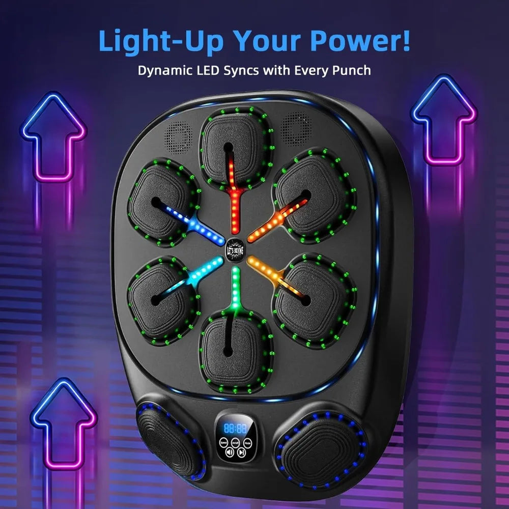 Music Boxing Machine with LED Lights & Bluetooth Speaker