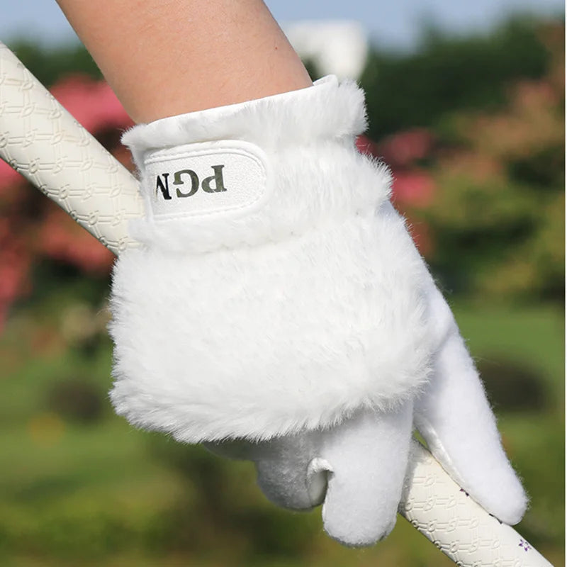 Golf Gloves Imitation Rabbit Fur Slip Design Suitable for Men & Women