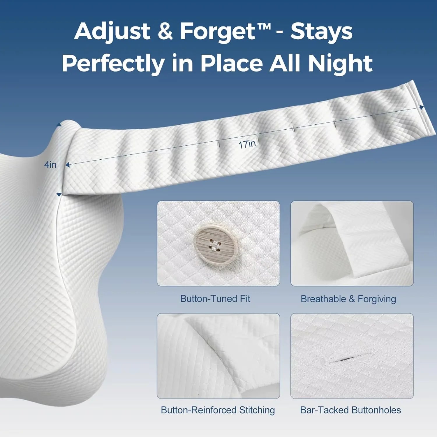 Memory Foam Between Legs Knee Pillow for Side Sleeping