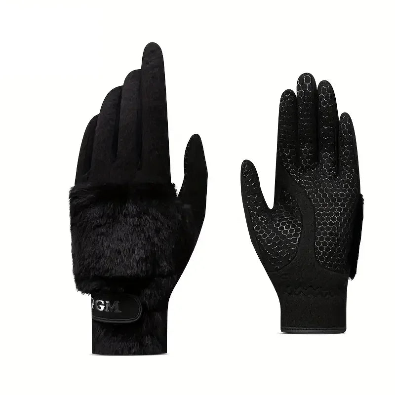 Golf Gloves Imitation Rabbit Fur Slip Design Suitable for Men & Women