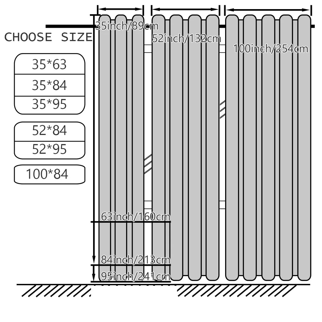 4 PCS Blackout Curtains