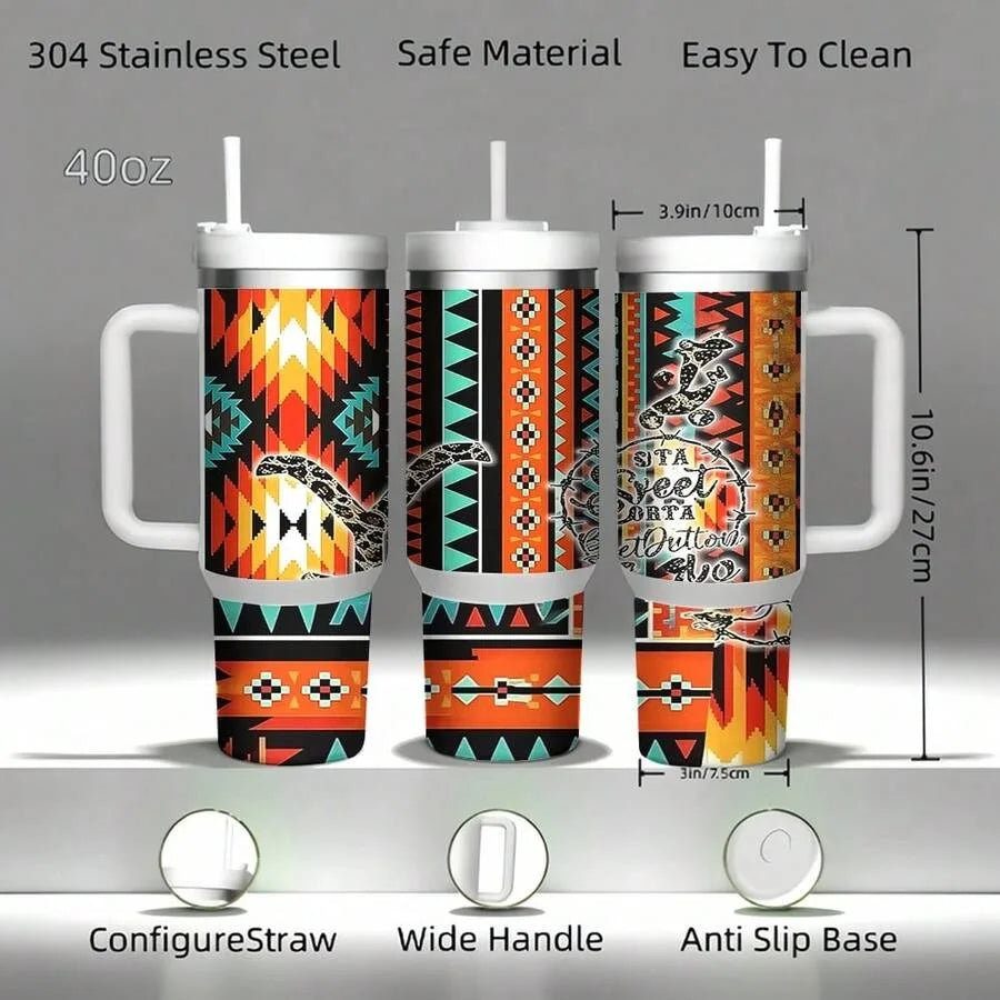 40oz Stainless Steel Insulated Tumbler With Handle