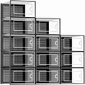 12-Pack Transparent Plastic Stackable Shoe Storage Boxes f