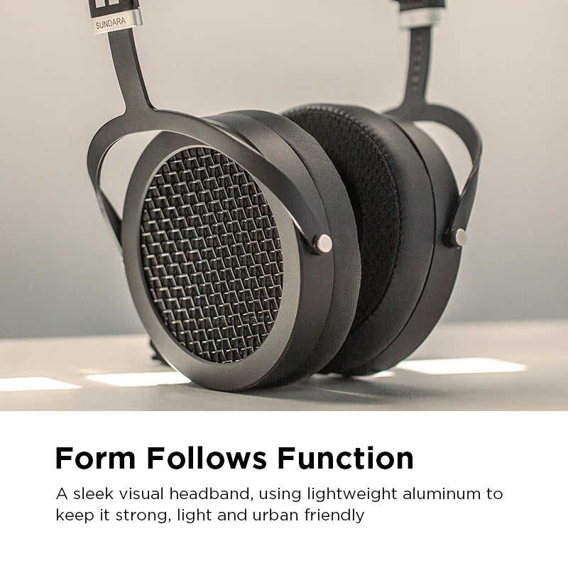 Over-Ear Full-Size Planar Magnetic Headphones (Black) with High Fidelity Design Metal Casing