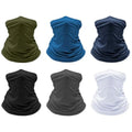 6 Pack Cooling Neck Gaiter Face Cover Mask Summer Breathable Dust UV Bandana Scarf for Men Women Fishing Running Cycling
